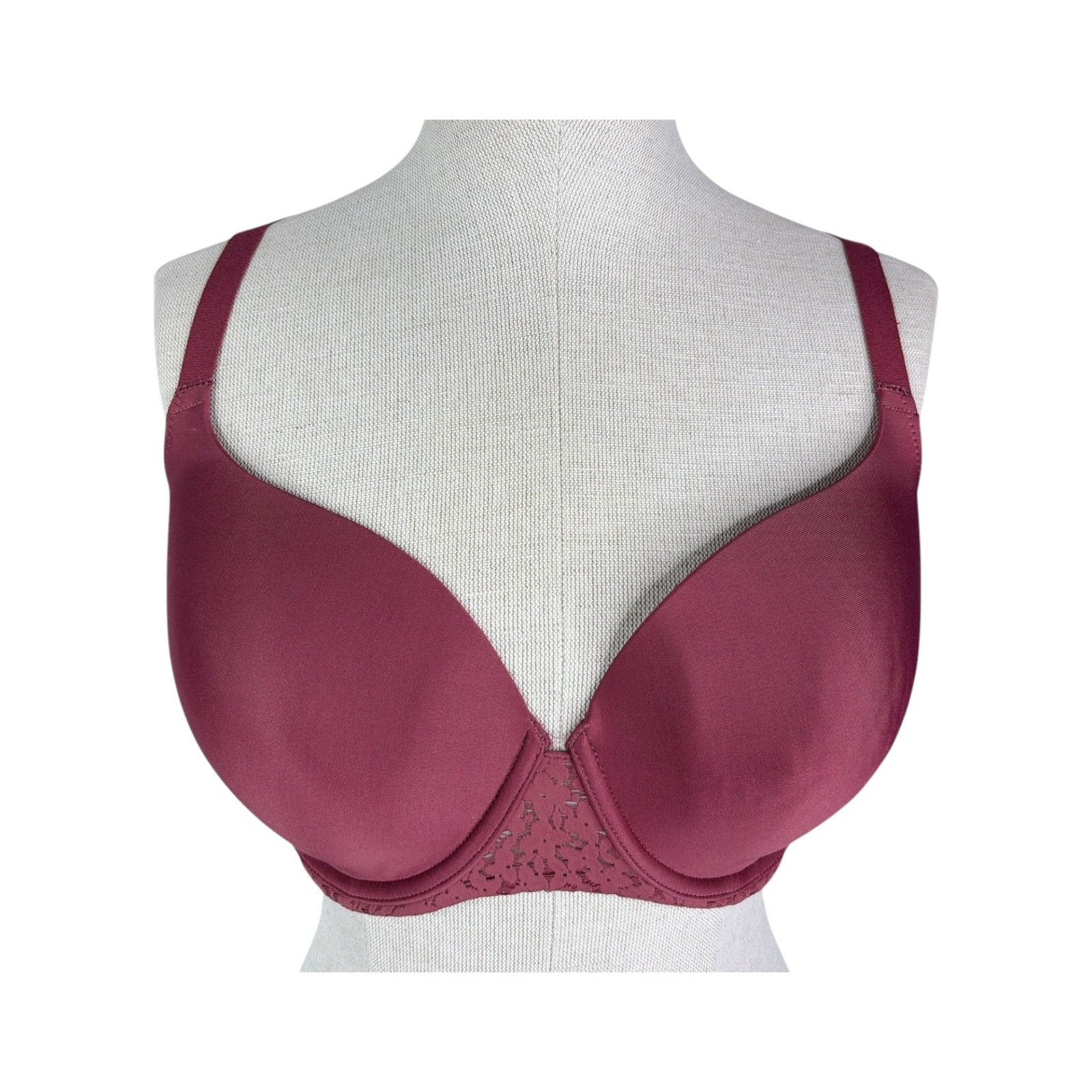 Chantelle Norah Sweetheart T-Shirt Bra Sz 32dddd * Maroon Burgundy Red